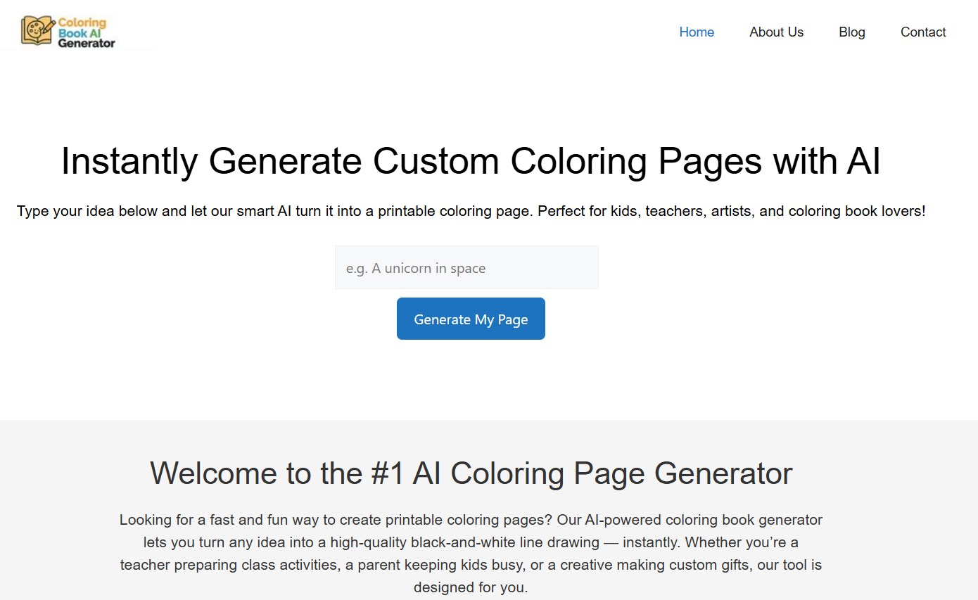 Coloring Book AI Generator Coloring Book AI Generator